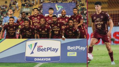 Jugadores de Deportes Tolima posan antes del partido ante Pasto, previa de Pereira vs Tolima por la fecha 17 de la Liga BetPlay 2026-II
