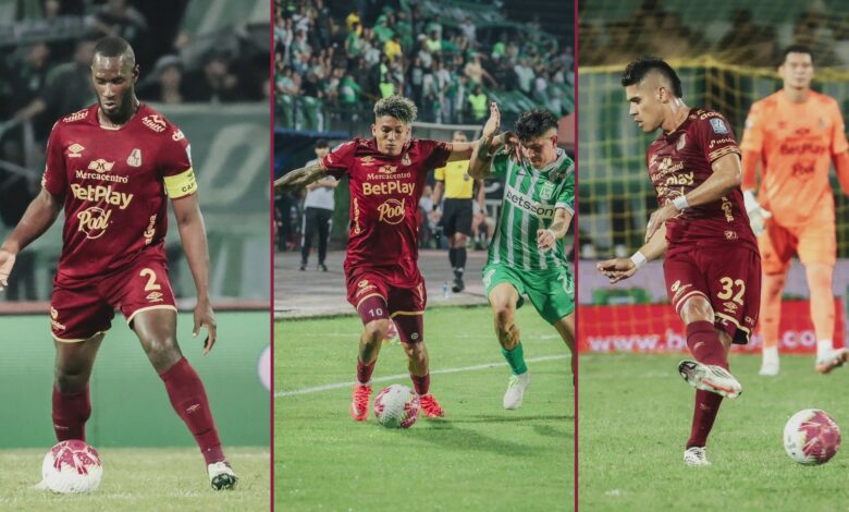 Previa: Jaguares vs. Tolima, una visita a Montería para volver a ganar 1 Jugador de Deportes Tolima conduce el balón antes del Jaguares vs Tolima; foto del partido ante Nacional en Itagüí