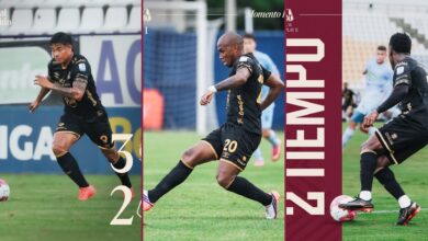 Jugadores del Deportes Tolima en el partido ante Jaguares, previa ante Águilas Doradas